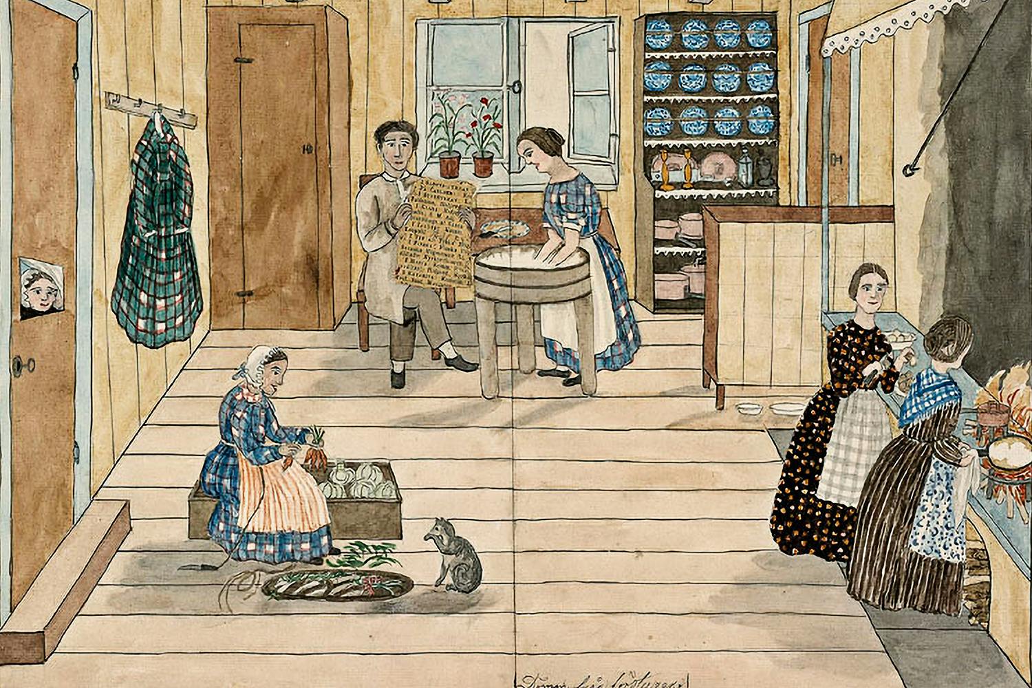 josabeth sjoberg hem 1874 akvarell